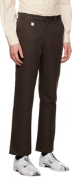 MM6 Maison Margiela Brown Hook-Eye Trousers