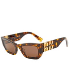Miu Miu Eyewear Women's 09WS Sunglasses in Honey Havana/Brown