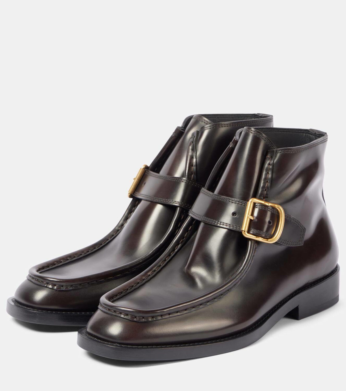 Dries Van Noten Buckle-detail leather ankle boots Dries Van  display picture 2