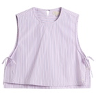 STEL Women's Side tie vest top in Pink Stripe