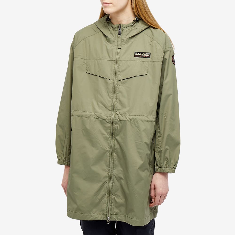 Napapijri Women's Epoch Cordura Windbreaker Coat in Green Lichen