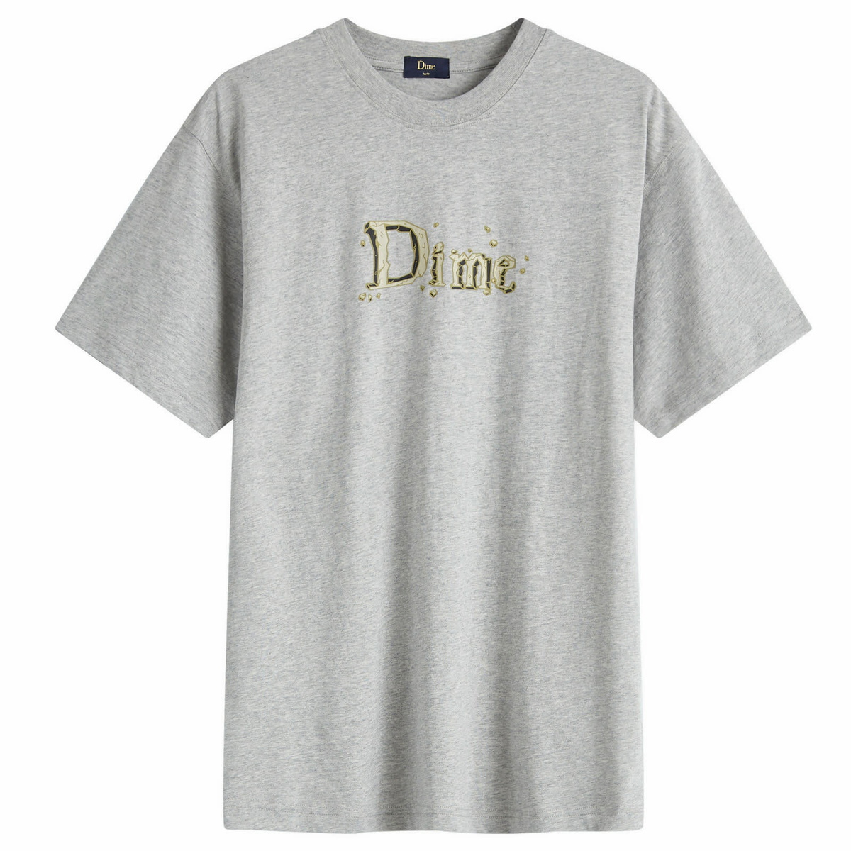 【DIME】 Classic Stone T-Shirt / Heather Gray Dime Men's Classic Stone Logo T-Shirt in Heather Gray Dime