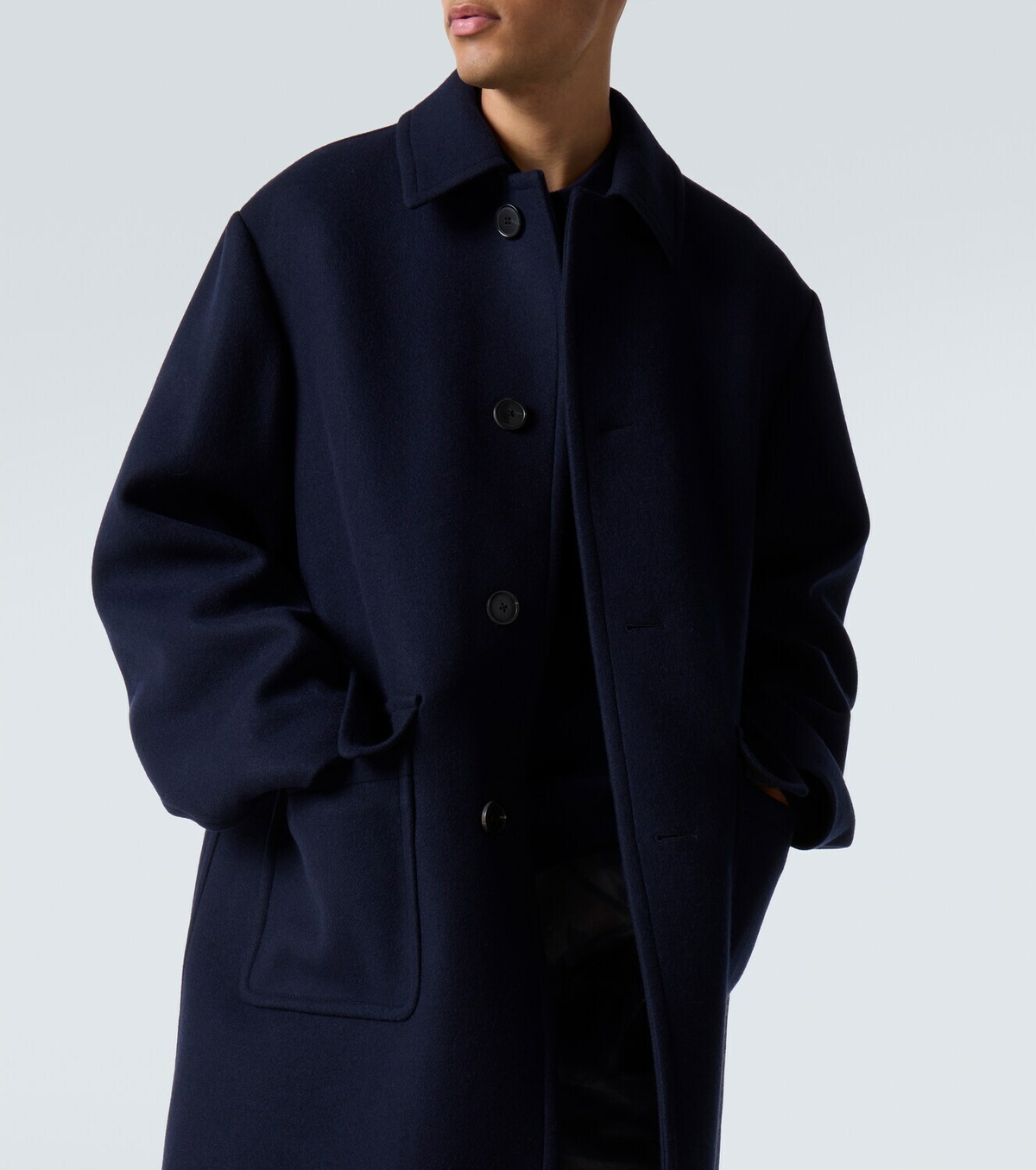 Dries Van Noten Wool-blend twill overcoat Dries Van Noten