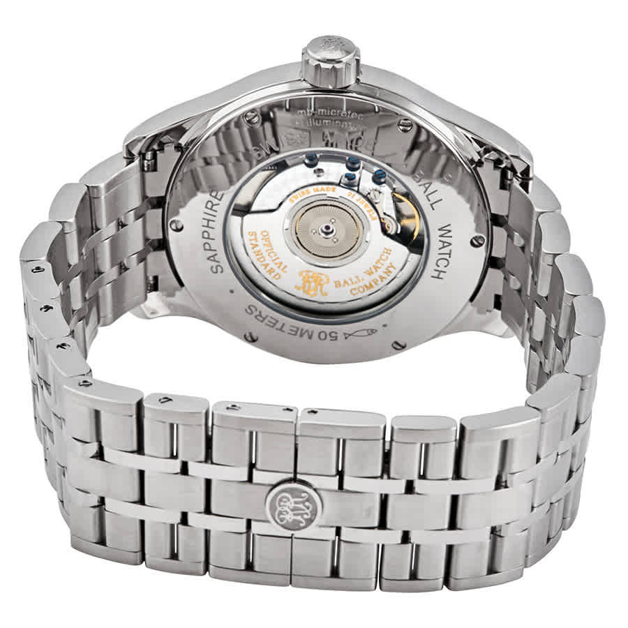 Ball Trainmaster Automatic White Dial Mens Watch NM1056D-S1J-WH