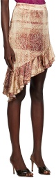 KIM SHUI Brown Paisley Miniskirt