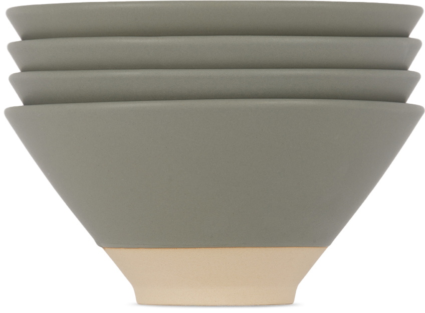 Lineage Ceramics Gray Ramen Bowl, 4 pcs