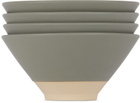 Lineage Ceramics Gray Ramen Bowl, 4 pcs