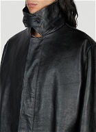 Raf Simons Leather Car Jacket male Black