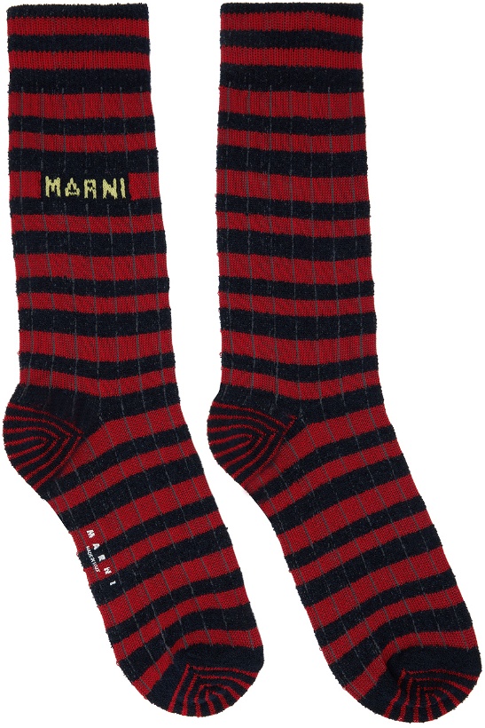 Photo: Marni Black & Red Striped Socks