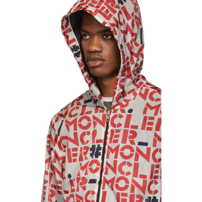 Moncler Genius 2 Moncler 1952 White and Red Dorfman Jacket Moncler