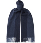 Loro Piana - Fringed Colour-Block Cashmere Scarf - Blue