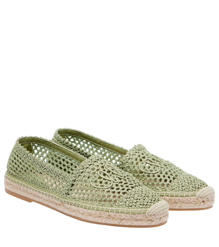 Photo: Chloé Isla leather-trimmed crochet espadrilles