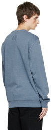Carhartt Work In Progress Blue Garment-Dyed Sweatshirt