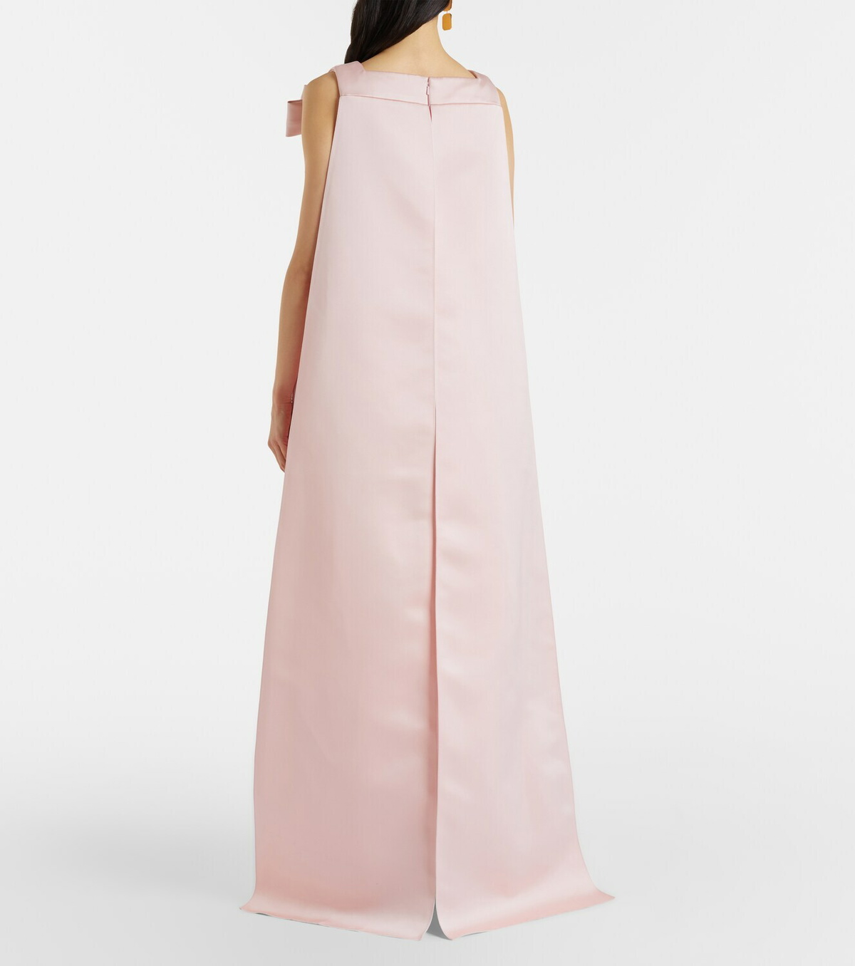 Safiyaa Harley caped crêpe gown