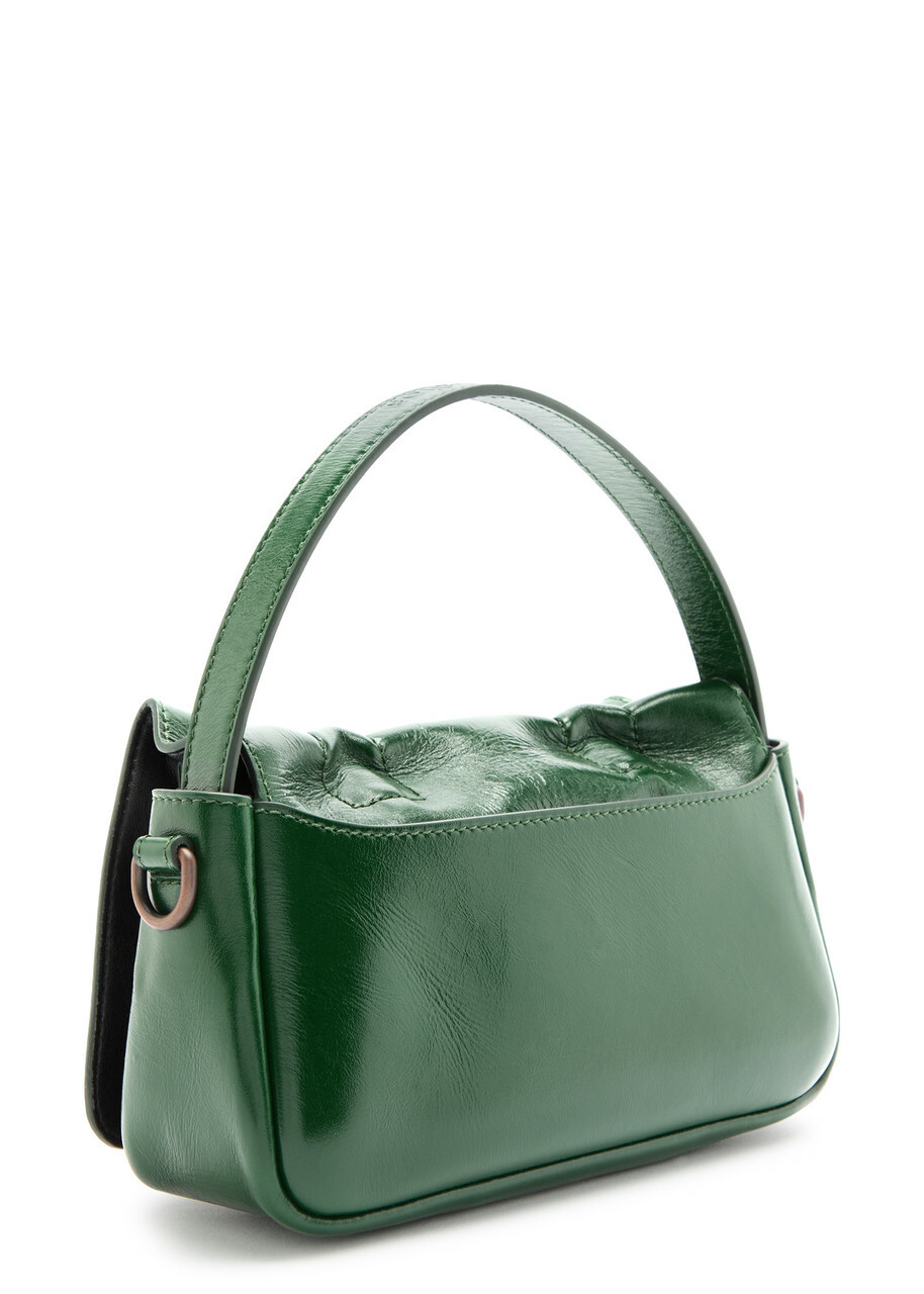 Acne Studios Mini Multipocket Leather top Handle bag - Dark Green