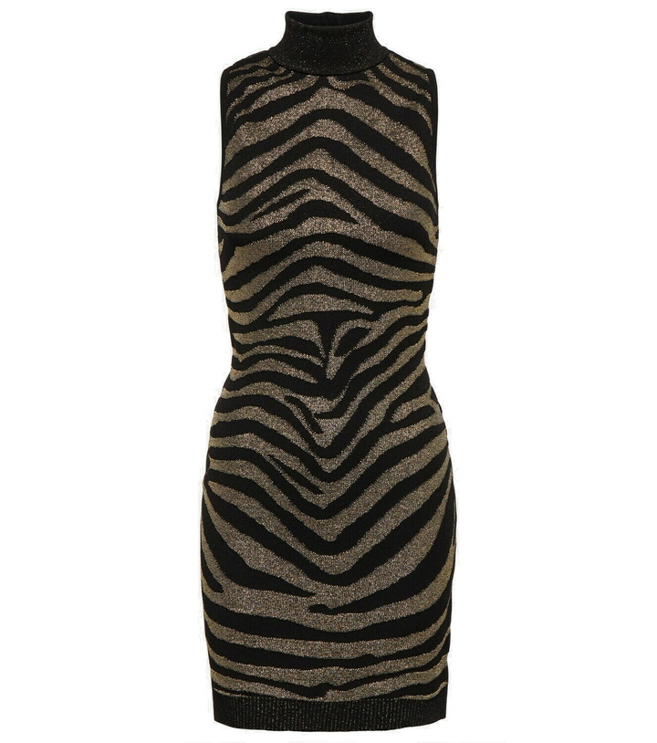 Photo: Balmain - Zebra-print minidress