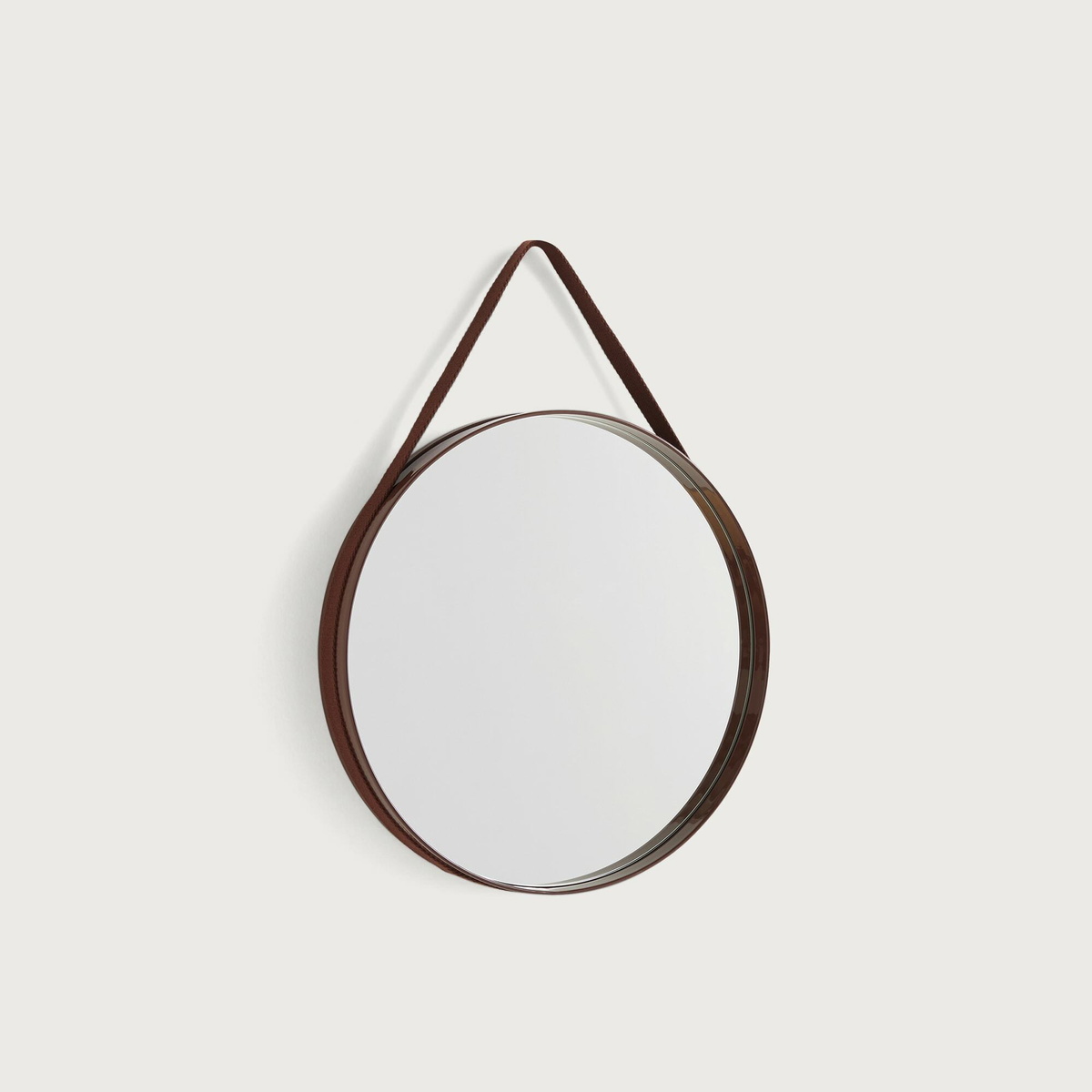 HAY Strap Mirror No 2 - 50cm in Dark Brown