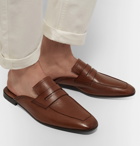 Berluti - Lorenzo Leather Backless Loafers - Men - Chocolate