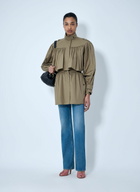 Chloé Gathered High-Collar Jacket