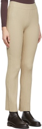 House of Dagmar Beige Shiloh Split Hem Leggings