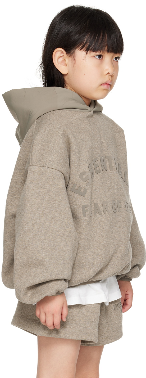 Fear of God ESSENTIALS Kids Gray Bonded Hoodie