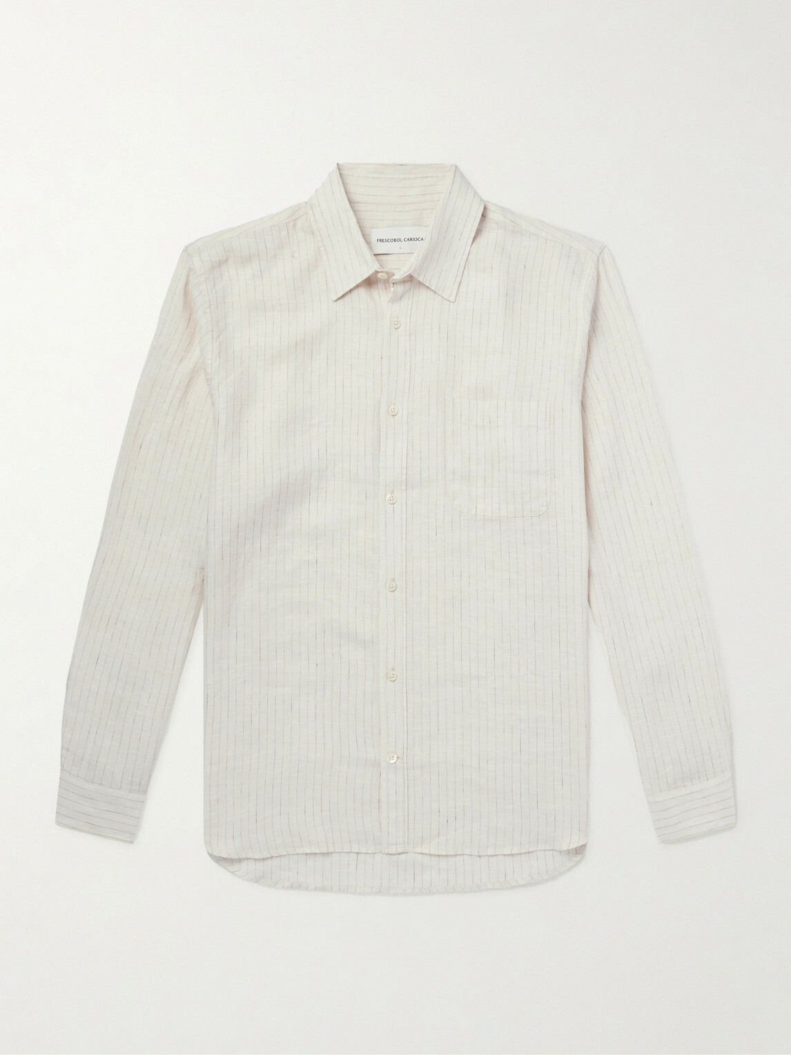 Frescobol Carioca - Telles Striped Linen Shirt - White