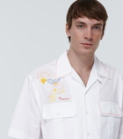 Marni - Embroidered cotton bowling shirt