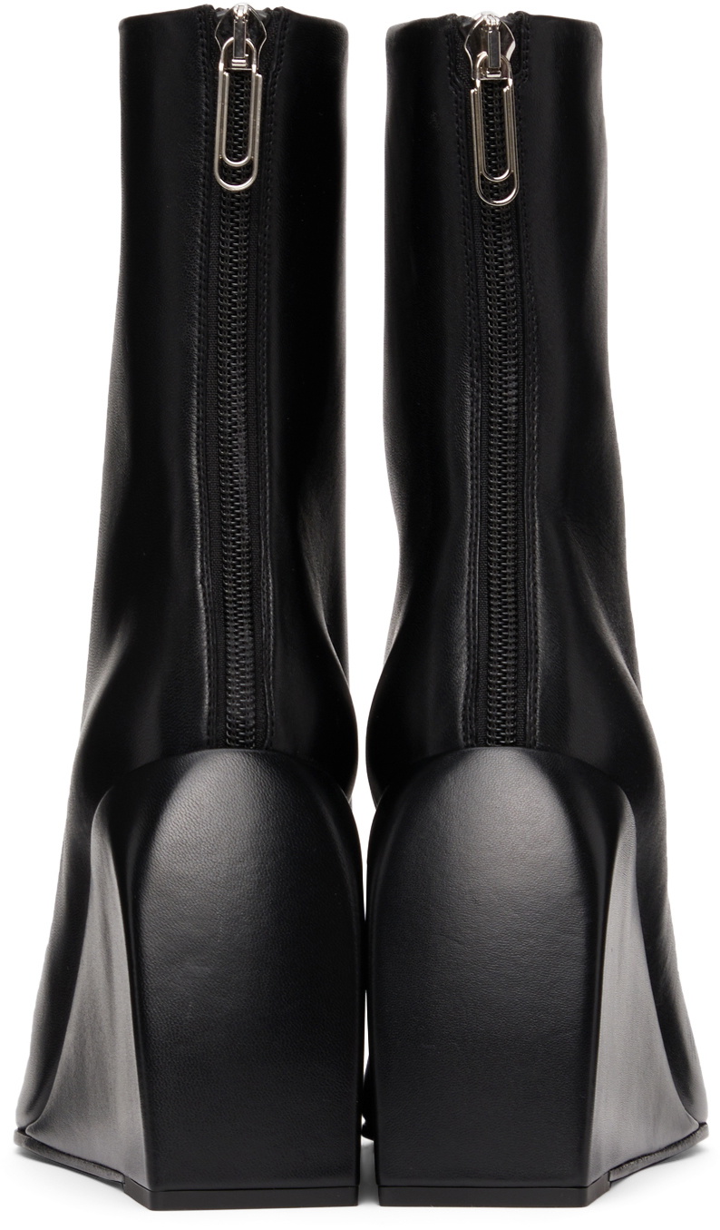 Off-White Black Dolls Wedge Ankle Boots