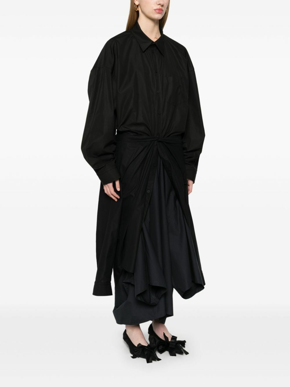 Balenciaga Maxi Patched Shirt Dress Balenciaga