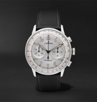 Junghans - Meister Telemeter Chronoscope 40mm Stainless Steel and Leather Watch, Ref. No. 027/3380.00 - Silver