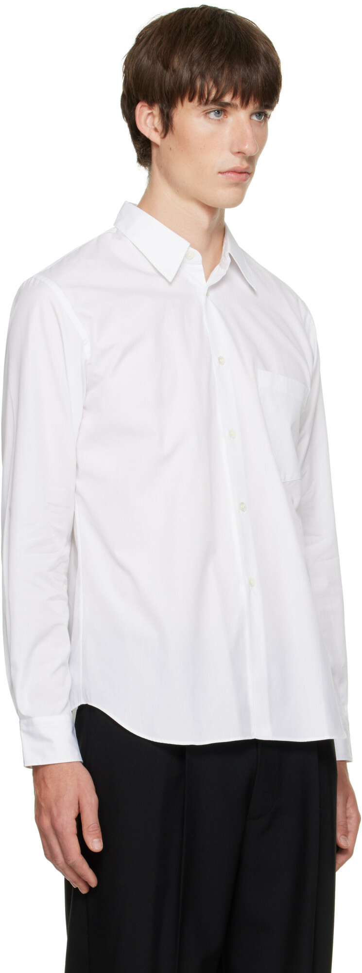 Comme des Garçons Homme Plus White Cotton Poplin Shirt