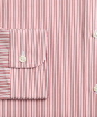Brooks Brothers Men's Stretch Regent Regular-Fit Dress Shirt, Non-Iron Stripe | Garnet