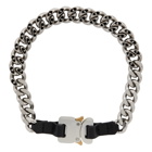 1017 ALYX 9SM Silver Leather Details Chain Necklace