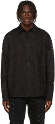 Marine Serre Black Regenerated Household Linens Shirt