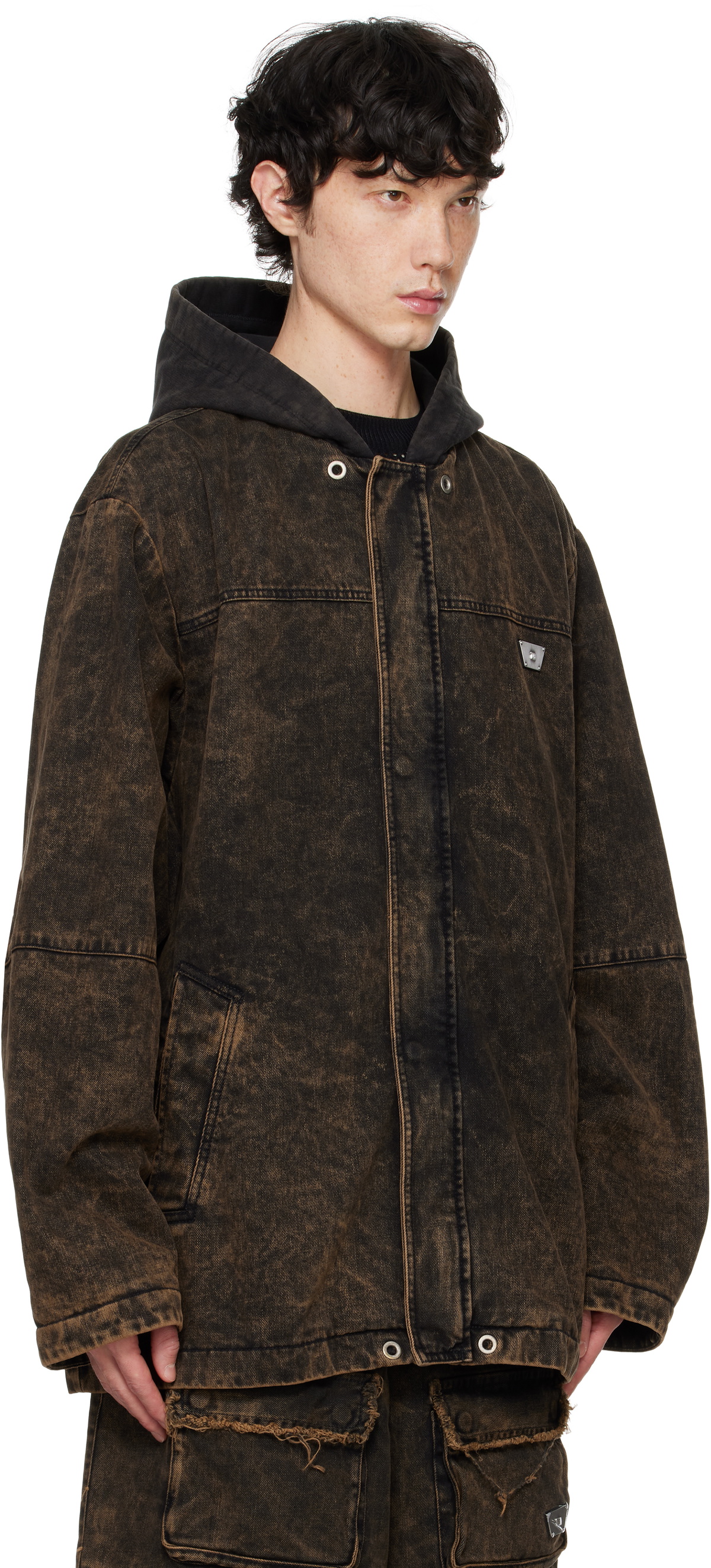 MISBHV Brown Parka Denim Jacket MISBHV 