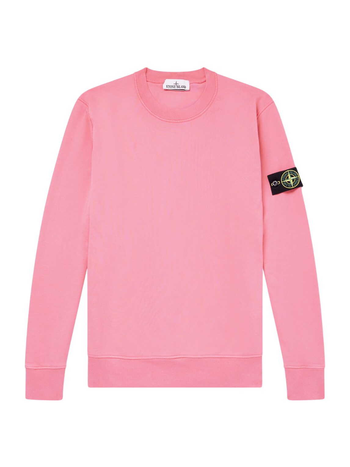 Stone Island Pink 6100044 Organic Cotton Fleece Sweatshirt Stone