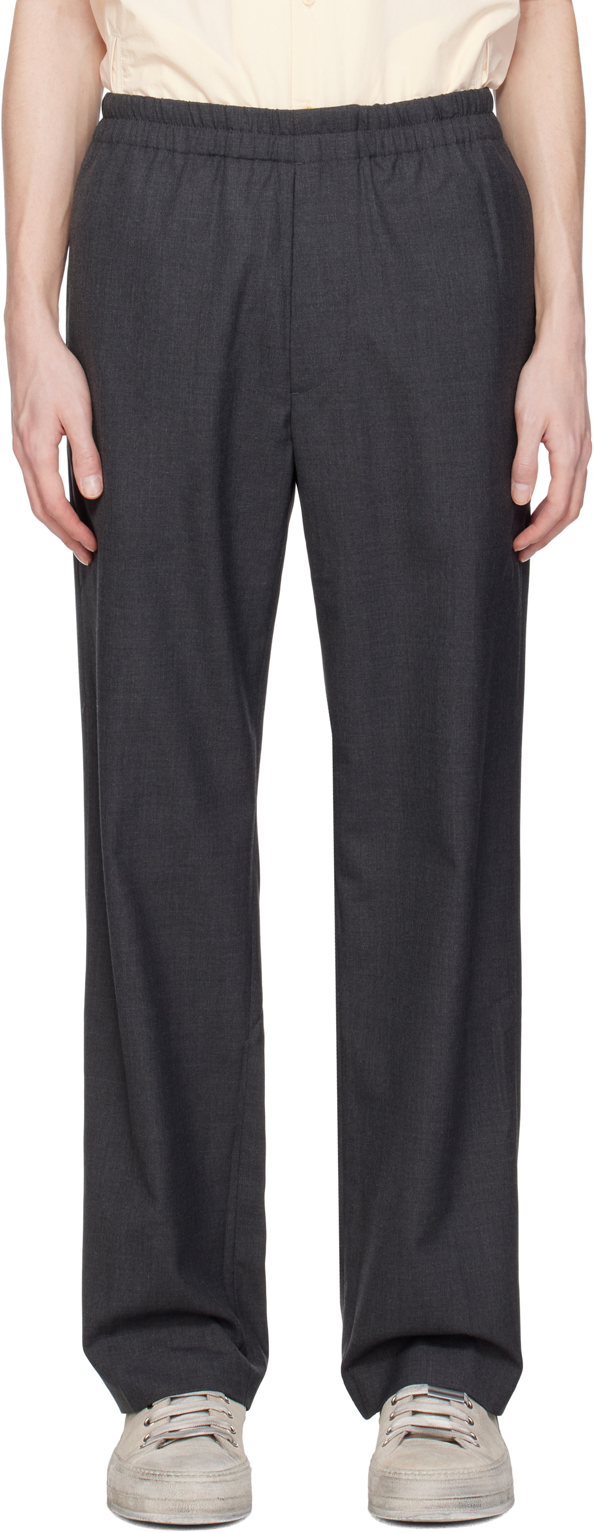 DOCUMENT Gray English Wool Four Pocket Trousers