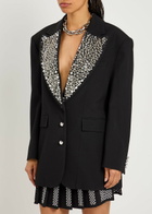 Rabanne Stud-embellished Wool Blazer Black