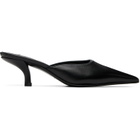 TOTEME Black Sharp Nappa Mule Heels