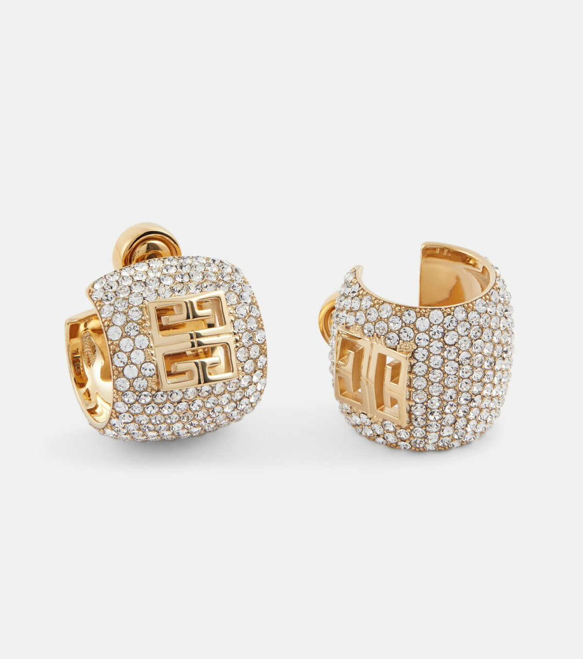 Givenchy 4G crystal-embellished hoop earrings Givenchy