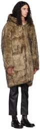 System Beige Faux-Fur Coat