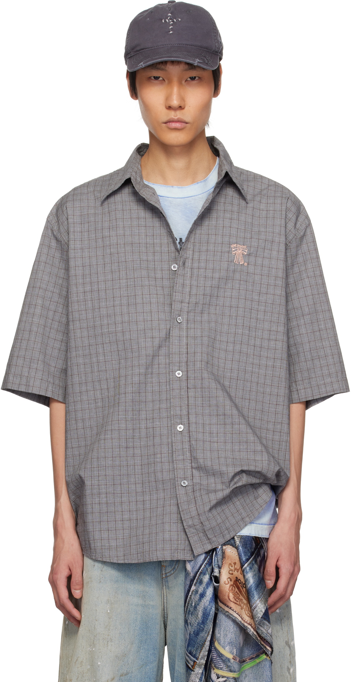 ★Acne Studios★ Logo Short Sleeve T-Shirt Pearl Gray AL0460 Acne Studios - Logo t-shirt - Pearl grey