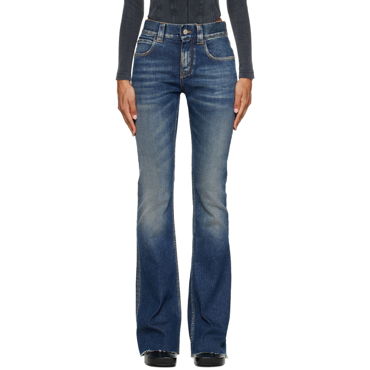 Balenciaga Blue Slim Fit Bootcut Jeans