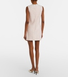 Self-Portrait Lace-trimmed bouclé minidress