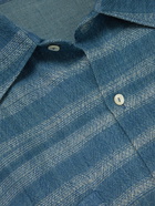 11.11/eleven eleven - Indigo-Dyed Merino Wool Shirt - Blue