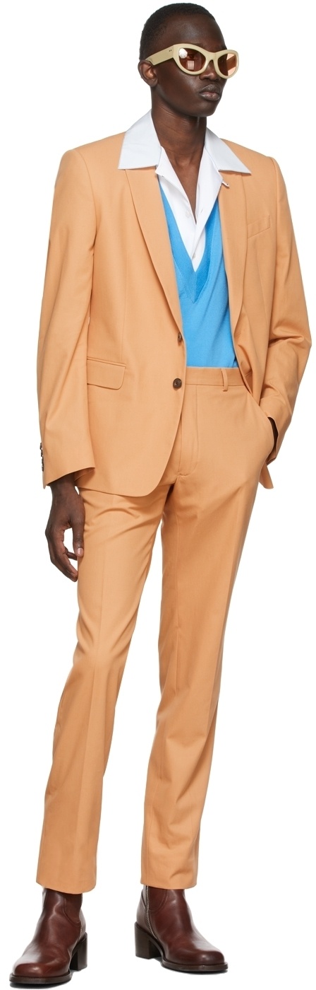 Orange Slim Fit 2 Piece Peak Lapel Suit for Men | GentWith.com | Slim fit  suit men, Slim fit suits, Suits