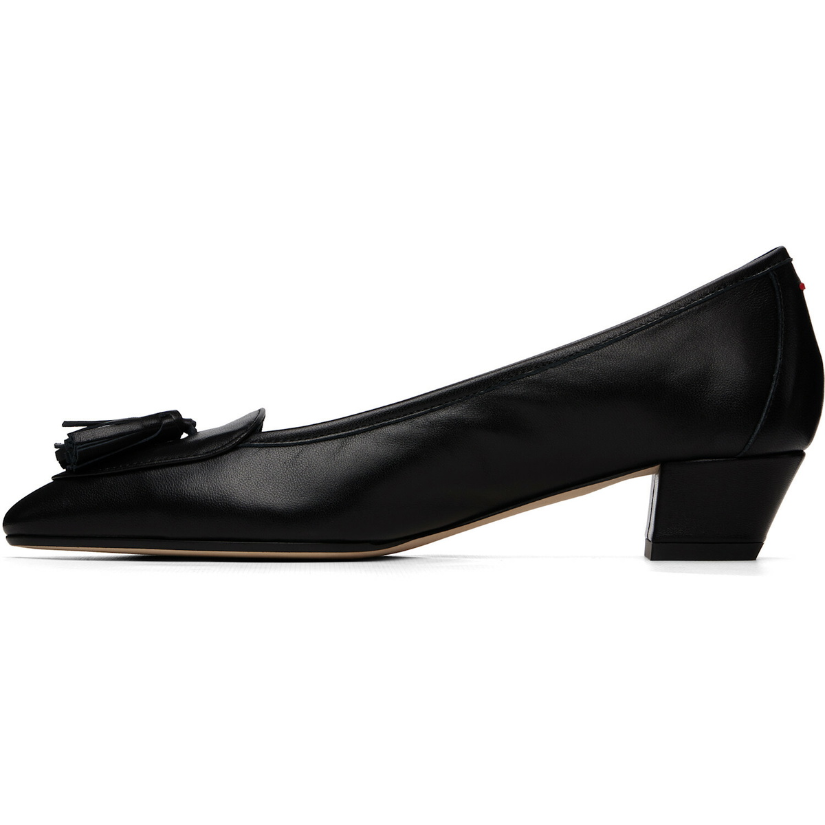 Aeyde Black Valentine Tassel Heels
