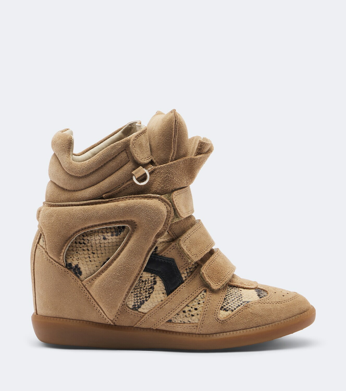 Isabel Marant Bekett leather and suede wedge sneakers