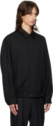 Comme des Garçons Homme Black Wool Bomber Jacket