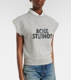 Acne Studios Layered logo cotton fleece vest